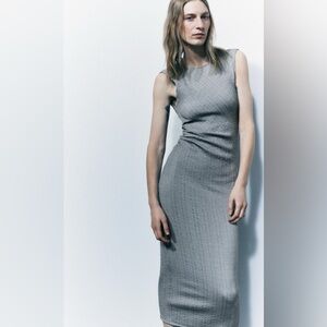 ZARA Sparkly Draped Dress